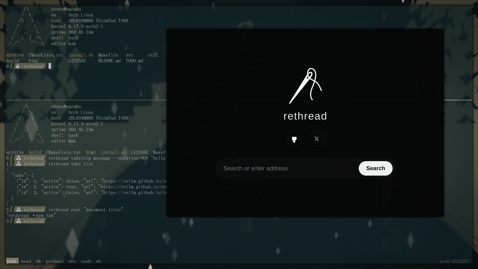 basic hyprland+tmux screenshot